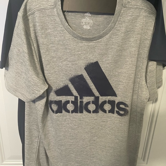 adidas Youth 2-pack Tee GRAY/BLUE SIZE 18/20 XL NWT - Picture 4 of 4